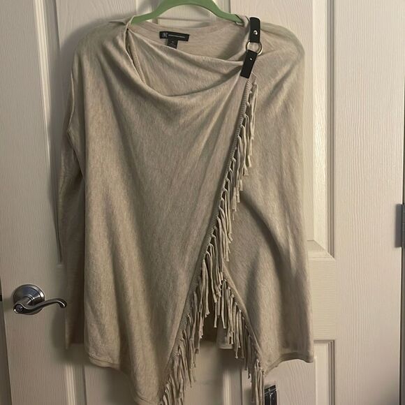 Inc fringe cross front sweater - Picture 1 of 4